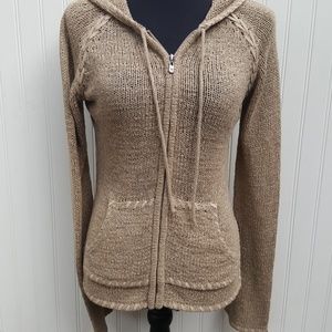 BCBGMaxAzria tan sweater hoodie size M